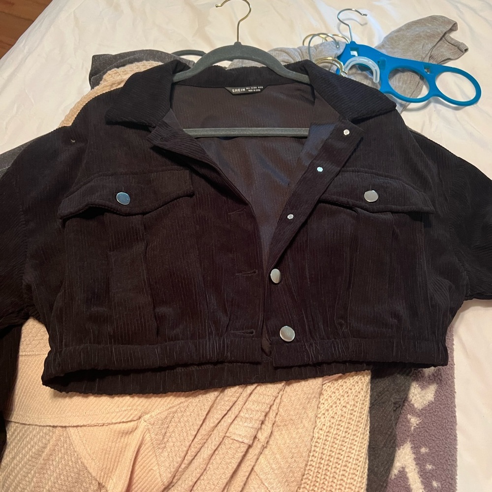 Shein cropped corduroy jacket